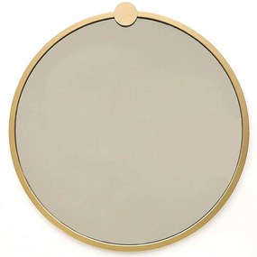 Καθρέπτης Τοίχου 552NOS2208 60x2,2x60cm Gold Aberto Design Metal, Glass