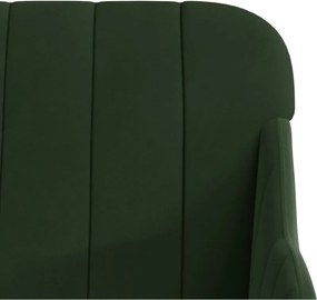 vidaXL Πολυθρόνα Σκούρο Πράσινο 63x76x80 εκ. Βελούδινη