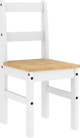 vidaXL Σετ Τραπεζαρίας 5 Τεμαχίων Panama από Μασίφ Ξύλο Πεύκου Λευκό