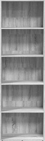 vidaXL Βιβλιοθήκη Γκρι Sonoma 60x30x189 εκ. από Επεξεργ. Ξύλο