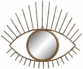 Τοίχο καθρέφτη DKD Home Decor Φυσικό Bali 63 x 4 x 53 cm