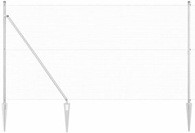 vidaXL Φράχτης με Στήλες. Ασημί 1.5 x 50 m Ατσάλι