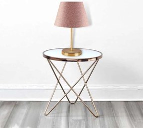 Φωτιστικό επιτραπέζιο Rosenthal Megapap ύφασμα/Pvc/χρώμιο χρώμα ροζ/χρυσό 22x17x37εκ.