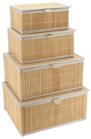 Κουτιά Αποθήκευσης (Σετ 4τμχ) T-D 84194195 Beige