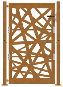 Πύλη κήπου 105x155 cm από καιρικό χάλυβα Light Design - Καφέ
