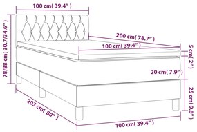 ΚΡΕΒΑΤΙ BOXSPRING ΜΕ ΣΤΡΩΜΑ ΣΚΟΥΡΟ ΜΠΛΕ 100X200 ΕΚ. ΒΕΛΟΥΔΙΝΟ 3141471