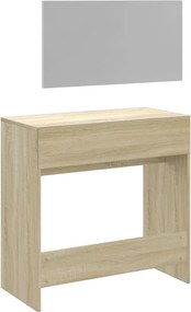 vidaXL Μπουντουάρ με Καθρέφτη Sonoma Δρυς 80 x 39 x 80 εκ.
