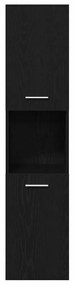 vidaXL Σετ Επίπλων Μπάνιου με πόρτα 4 pcs Μαύρη Οξυά 41 x 38.5 x 46 cm