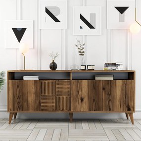 Μπουφές C9431.04 Μελαμίνης Καρυδί 180x35x78.6Υεκ. 180x35x78.6 εκ.