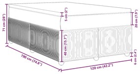 ΚΡΕΒΑΤΙ BOXSPRING ΜΕ ΣΤΡΩΜΑ ΜΠΛΕ 120X190 ΕΚ. ΥΦΑΣΜΑΤΙΝΟ 3285559