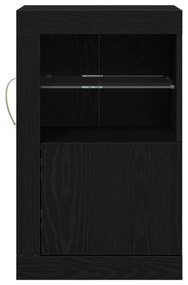 vidaXL Σαλονάκι με LED Φώτα Μαύρη Δρυς 41x37x67 εκ.