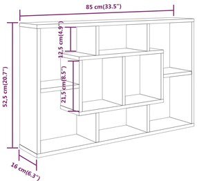 ΡΑΦΙΕΡΑ ΤΟΙΧΟΥ ΜΑΥΡΗ 85 X 16 X 52,5 ΕΚ. ΑΠΟ ΕΠΕΞΕΡΓΑΣΜΕΝΟ ΞΥΛΟ 801419