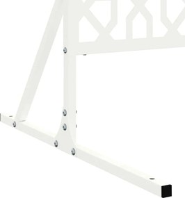 vidaXL Οθόνη Ιδιωτικότητας 100 x 50 x 180 εκ. Ατσάλι Λευκό