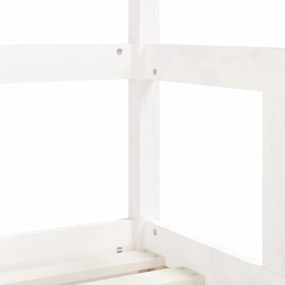 Πλαίσιο Παιδικού Κρεβατιού Λευκό 70 x 140 εκ. Μασίφ Ξύλο Πεύκου - Λευκό