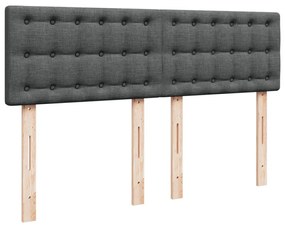 ΚΡΕΒΑΤΙ BOXSPRING ΜΕ ΣΤΡΩΜΑ ΣΚΟΥΡΟ ΓΚΡΙ 140X190 ΕΚ. ΥΦΑΣΜΑΤΙΝΟ 3288990