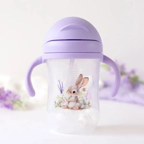 Παγούρι Με Καλαμάκι 300ml Kiokids Lavender Bunny 5370