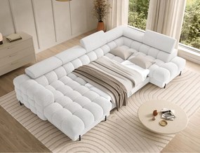 Γωνιακός Καναπές Rafeno-Λευκό-Δεξιά