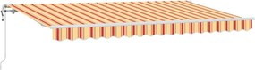 vidaXL Αναδιπλούμενη τέντα Κίτρινο 400 x 200 cm ύφασμα