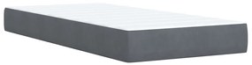 ΚΡΕΒΑΤΙ BOXSPRING ΜΕ ΣΤΡΩΜΑ ΣΚΟΥΡΟ ΓΚΡΙ 100X200 ΕΚ. ΒΕΛΟΥΔΙΝΟ 3289975