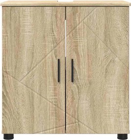 vidaXL Ντουλάπι Μπάνιου με αποθήκευση Δρύς Sonoma 61 x 35 x 64 εκ.