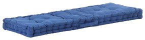 vidaXL Μαξιλάρα Δαπέδου / Παλέτας Γαλάζια 120 x 40 x 7 εκ. Βαμβακερή