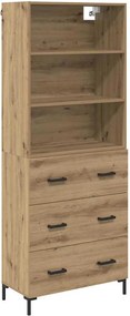 vidaXL Highboard Artisan Oak 69,5 x 34 x 180 εκ. Επεξεργασμένο ξύλο