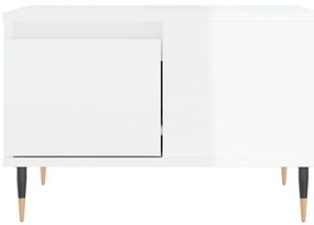 vidaXL Τραπεζάκι Σαλονιού Γυαλ. Λευκό 55x55x36,5 εκ. Επεξεργ. Ξύλο
