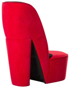 vidaXL Κάθισμα Γόβα Κόκκινο από Βελούδο