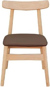 Καρέκλα ξύλινη Nextdeco Job καφέ Υ77x48x55εκ