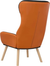 vidaXL Πολυθρόνα Relax Μαύρη από Ύφασμα και PVC