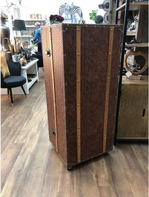 EXTREME INTERIOR DESIGN WOOD WINE RACK SUITCASE LEATHER 99334