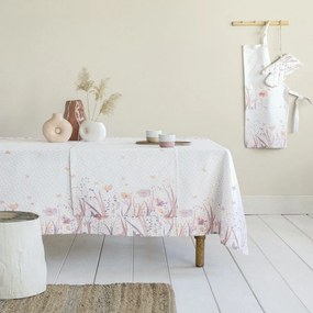 Τραπεζομάντηλο Laurel White-Pink Nima 150X150 100% Cotton