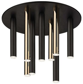 Φωτιστικό Οροφής - Πλαφονιέρα Ballet 4265200 42x33cm Led 4050Lm 47W 3000K Black-Gold Viokef Steel