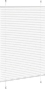 vidaXL Πλισέ περσίδα Λευκό 85x100 cm Πλάτος υφάσματος 84,4 cm