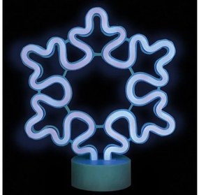 Παιδικό Πορτατίφ Χιονονιφάδα NEON LED με μπαταρία & USB X05006309 ACA-X05006309-Μπλε X05006309
