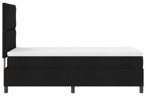 vidaXL Κρεβάτι Βάσης με Στρώμα Μαύρο 100x200 εκ. Ύφασμα