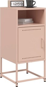 vidaXL Κομοδίνα 2 τεμ. Ροζ 36x39x78 εκ. από Χάλυβα