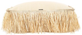 Outdoor Pouf MX HOME Tahiti Coussin de sol M raphia frange-00N3