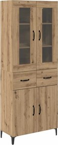 vidaXL Highboard Artisan Oak 69,5 x 34 x 180 εκ. Επεξεργασμένο ξύλο