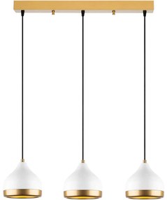 Φωτιστικό Οροφής - Ράγα Yildo 892OPV2134 67x17x111cm 3xE27 40W White-Gold Opviq