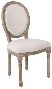JAMESON Καρέκλα K/D Τραπεζαρίας Σαλονιού, Decape, Ύφασμα Εκρού -  49x55x95cm