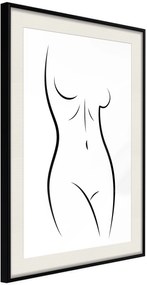 Αφίσα - Minimalist Nude - 30x45 - Μαύρο - Με πασπαρτού