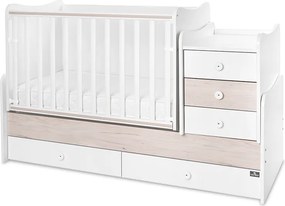 BED MAXI PLUS NEW 70/160 WHITE/LIGHT OAK