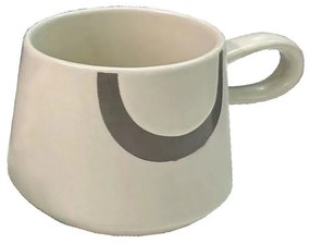 SCANDI B ΚΟΥΠΑ NEW BONE CHINA ΛΕΥΚΟ ΓΚΡΙ ΑΝΟΙΧΤΟ D8xH8cm - 028863