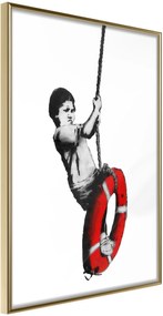 Αφίσα - Banksy: Swinger - 20x30 - Χρυσό - Χωρίς πασπαρτού