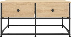 vidaXL Τραπεζάκι Σαλονιού Sonoma Δρυς 80x80x40 εκ. Επεξεργασμένο Ξύλο