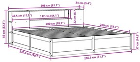 ΣΚΕΛΕΤΟΣ ΚΡΕΒ. ΧΩΡΙΣ ΣΤΡΩΜΑ ΛΕΥΚΟ 200X200 ΕΚ ΜΑΣΙΦ ΠΕΥΚΟ 3323405