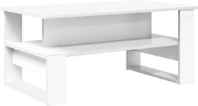 vidaXL Τραπεζάκι σαλονιού Λευκό 90 x 50 x 40 cm Επεξεργασμένο ξύλο