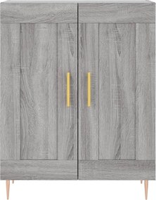 vidaXL Ντουλάπι Γκρι Sonoma 69,5 x 34 x 180 εκ. Επεξεργασμένο Ξύλο