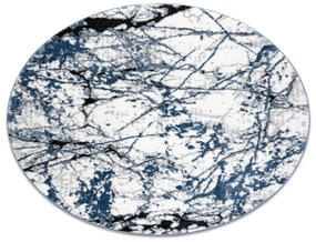 Σύγχρονο χαλί COZY 8871 Κύκλος, Μάρμαρο - δομική δύο επίπεδα μαλλιού μπλε